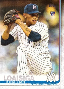 2019 Topps Baseball Jonathan Loaisiga Rookie Card