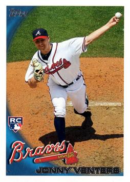 2010 Topps Update Baseball Jonny Venters Rookie Card