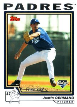 2004 Topps Traded Justin Germano Rookie Card