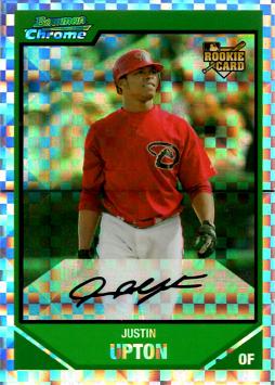 2007 Bowman Chrome Xfractor Justin Upton Rookie Card