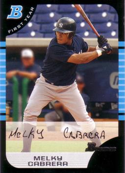 2005 Bowman Baseball Melky Cabrera Rookie Card