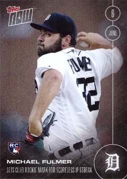 2016 Topps Now Baseball Michael Fulmer Rookie Card