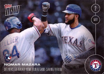 2016 Topps Now Baseball Nomar Mazara Rookie Card