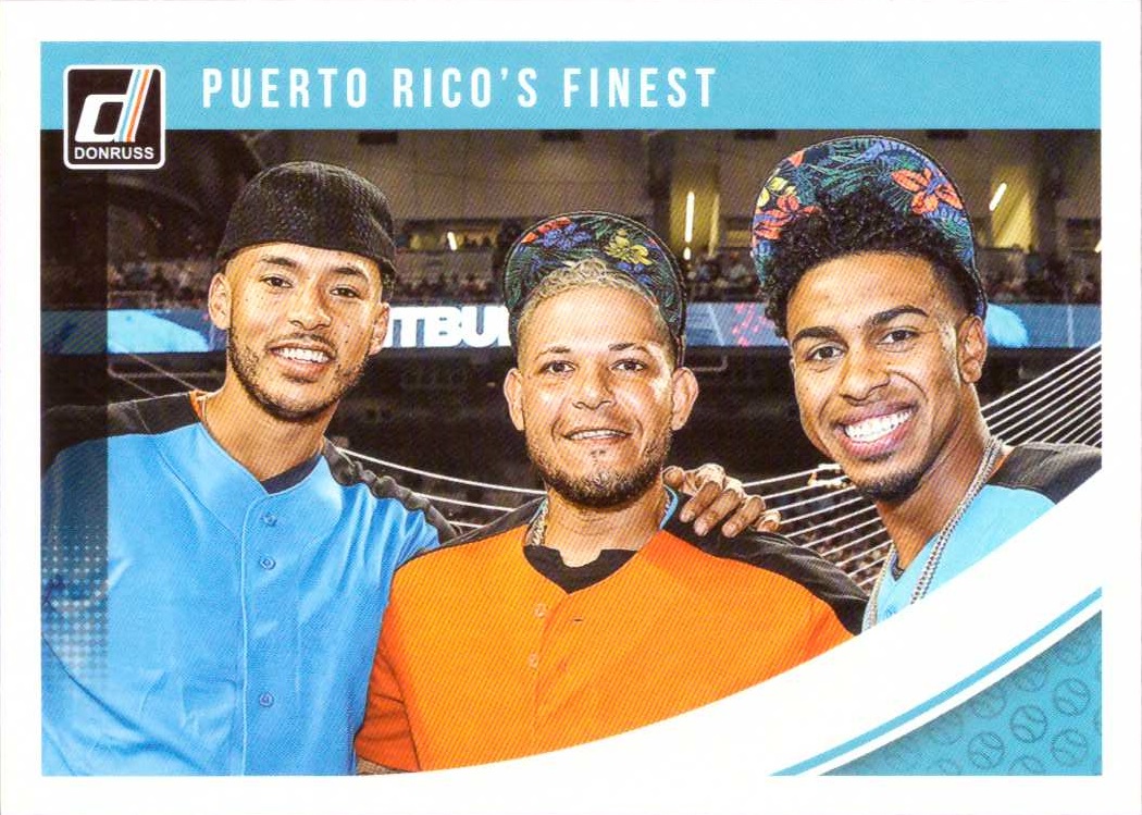 Carlos Correa Yadier Molina Francisco Lindor Puerto Rico Baseball Card