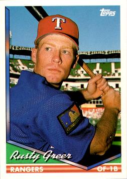 1994 Topps Traded Rusty Greer Rookie Card