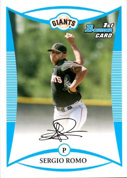 2008 Bowman Prospects Sergio Romo Baseball Card