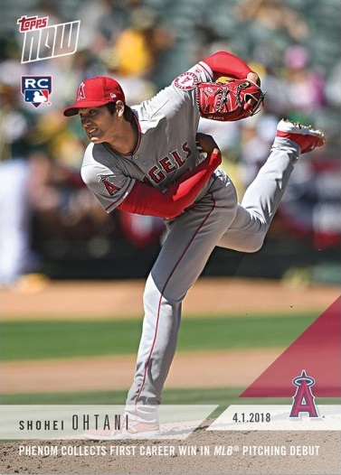 2018 Topps Now Baseball #23 Shohei Ohtani Rookie Card