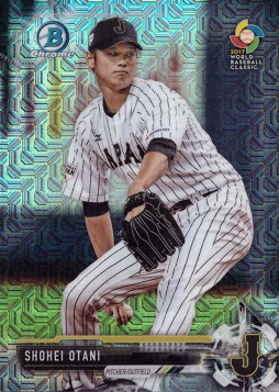 2017 Bowman Chrome Mega Box Mojo Refractor Baseball Shohei Otani Pre-Rookie Card