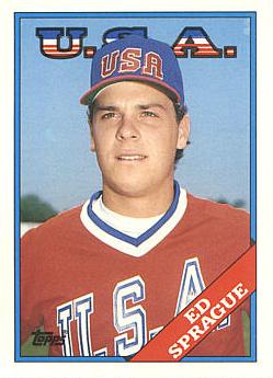 1988 Topps Traded Ed Sprague Rookie Card