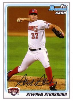 2010 Bowman Stephen Strasburg Baseball Card