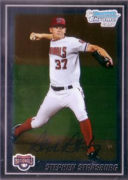 2010 Bowman Chrome Stephen Strasburg Baseball Card