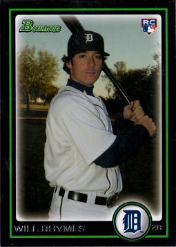 2010 Bowman Draft Picks Will Rhymes Rookie Card