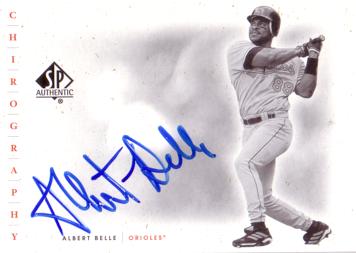 Albert Belle Authentic Autograph Card