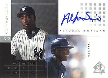 Alfonso Soriano Autograph Baseball Card