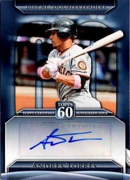 Andres Torres Certified Autographed Card