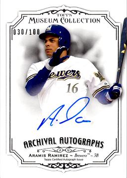 Aramis Ramirez Certified Autograph Card