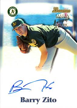 2000 Bowman Draft Picks Barry Zito Autograph Rookie Card