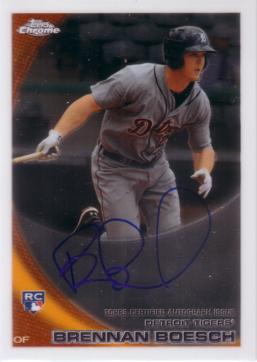 2010 Topps Chrome Brennan Boesch Autograph Rookie Card