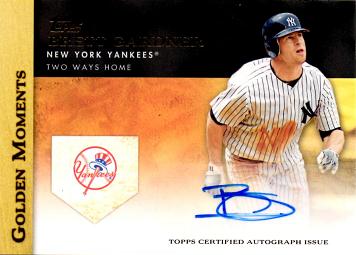 2012 Topps Brett Gardner Certified Autograph Card