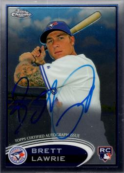 2012 Topps Chrome Brett Lawrie Autograph Rookie Card