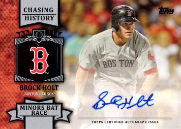 2013 Topps Chasing History Brock Holt Certified Autograph Baseball Card