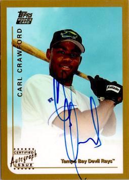Carl Crawford Autograph Rookie Card