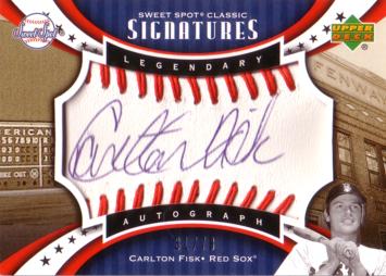 Carlton Fisk Authentic Autograph Card