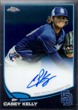 2013 Topps Chrome Casey Kelly Autograph Rookie Card