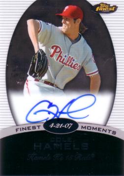 Cole Hamels Authentic Autograph Card