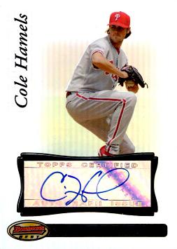 Cole Hamels Authentic Autograph Card