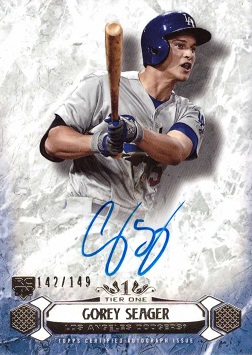 2016 Topps Tier One Baseball Corey Seager Autograph Rookie Card