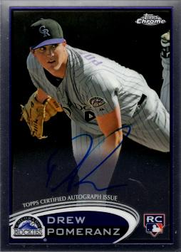 2012 Topps Chrome Drew Pomeranz Autograph Rookie Card