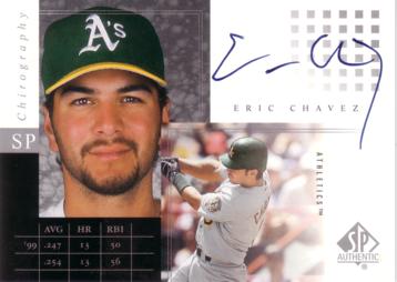 Eric Chavez Certified Autograph Card