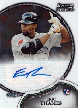 2011 Bowman Sterling Eric Thames Certified Autograph Baseball Rookie Card