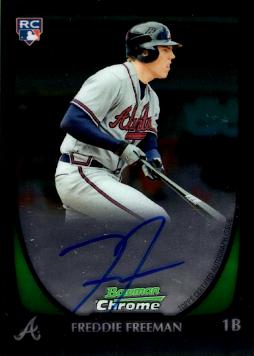 2011 Bowman Chrome Freddie Freeman Autograph Rookie Card