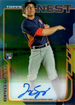 2014 Topps Finest George Springer Certified Autograph Baseball Rookie Card