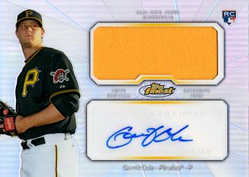 Gerrit Cole Autograph Game Worn Jersey Rookie Card