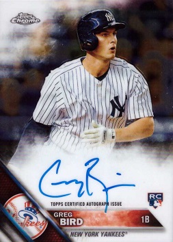 Greg Bird Certified Autograph rookie Card