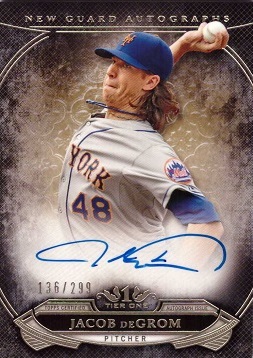 2015 Topps Tier One Jacob deGrom Certified Autograph Baseball Card