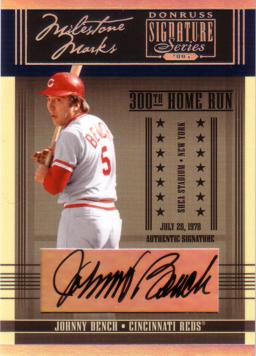 Johnny Bench Certified Autograph Card