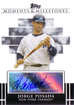 Jorge Posada Autographed Baseball Card