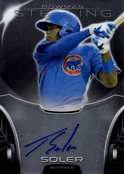 2013 Bowman Sterling Prospects Jorge Soler Certified Autograph Baseball Card