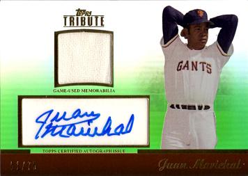 2011 Topps Tribute Relics Juan Marichal Autographed Jersey Card