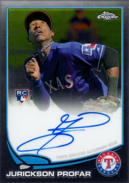 2013 Topps Chrome Jurickson Profar Autograph Rookie Card