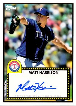 2011 Topps Lineage 1952 Matt Harrison Autograph Baseball Card