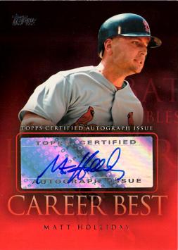 2009 Topps Matt Holliday Certified Autograph Baseball Card