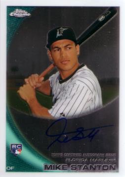 2010 Topps Chrome Baseball Giancarlo Stanton Authentic Autograph Rookie Card