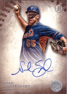 2015 Bowman Inception Noah Syndergaard Certified Autograph Baseball Card