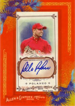 Placido Polanco Certified Autograph Card