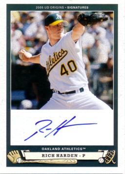 Rich Harden Authentic Autograph Card